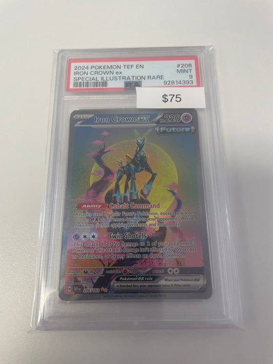 Pokemon Iron Crown Ex Special Art PSA 9 #206/162
