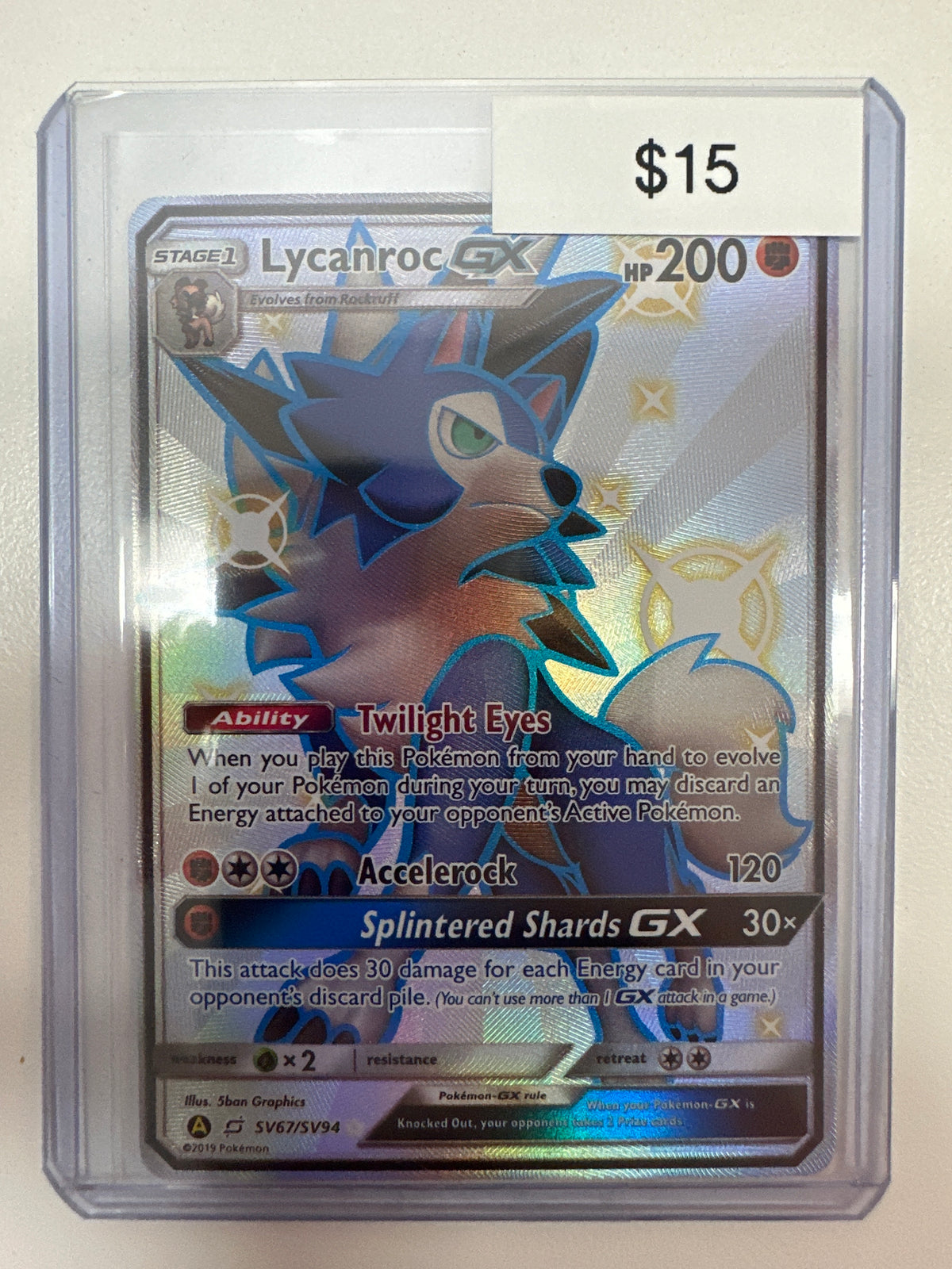 Pokemon Lycanroc GX SV67/SV94