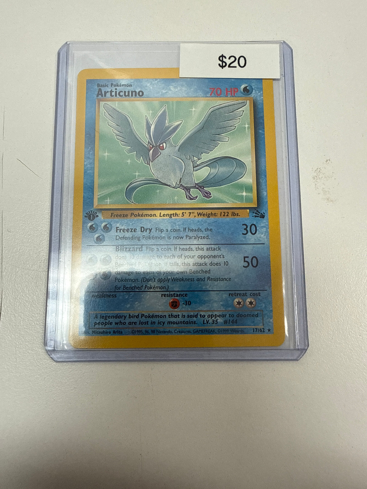 Pokemon Articuno 1st Ed Non-Holo #17/62