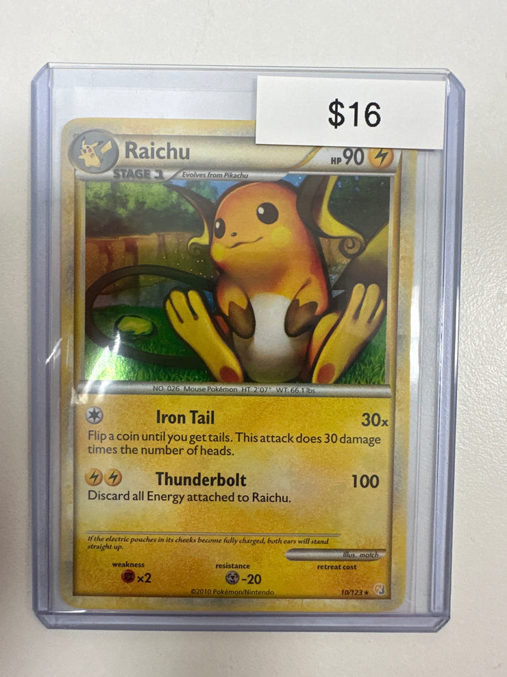 Pokemon Raichu HGSS Holo Rare 10/123