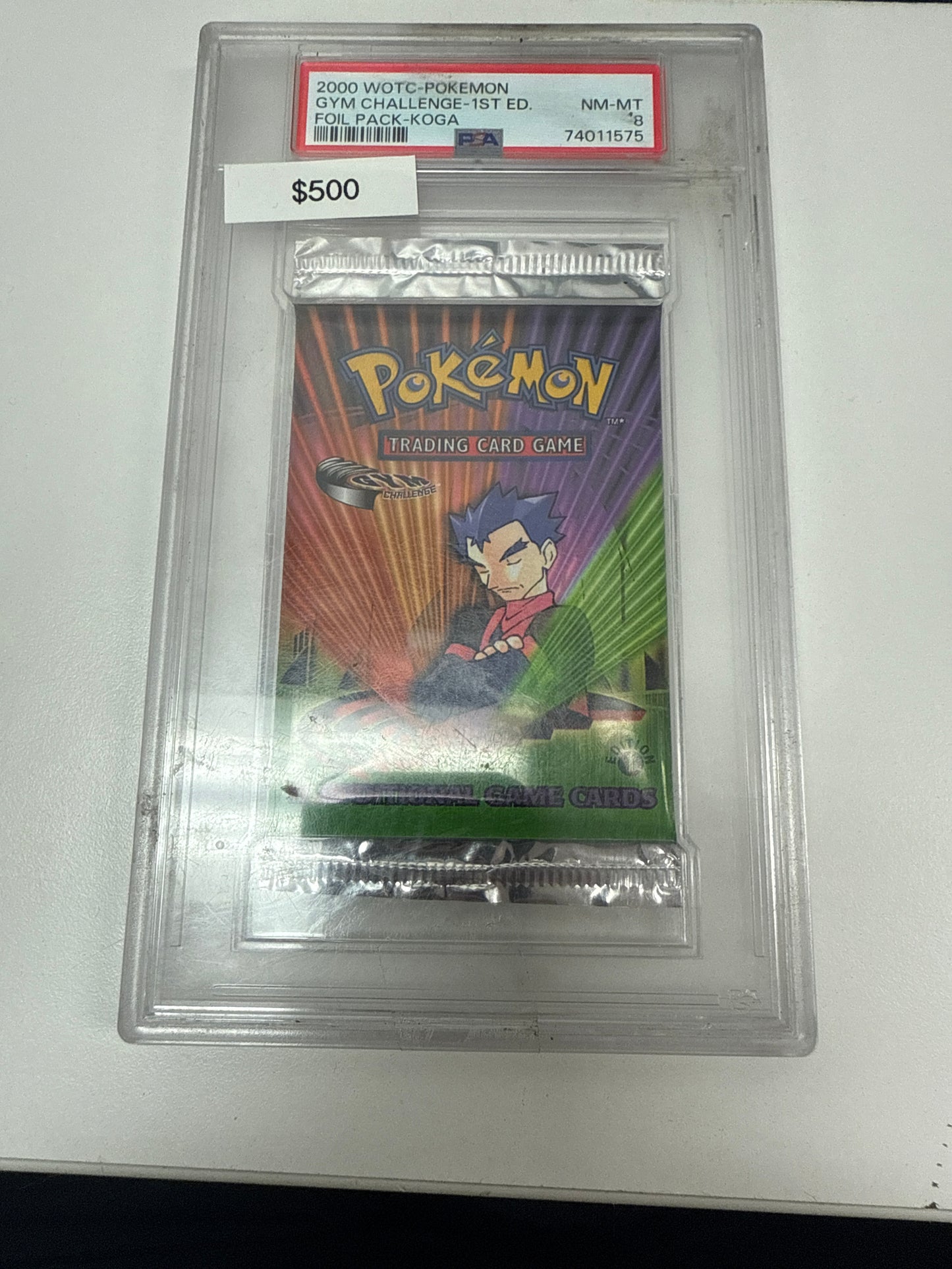 Pokemon Gym Challenge Koga 1st Ed Pack PSA 8