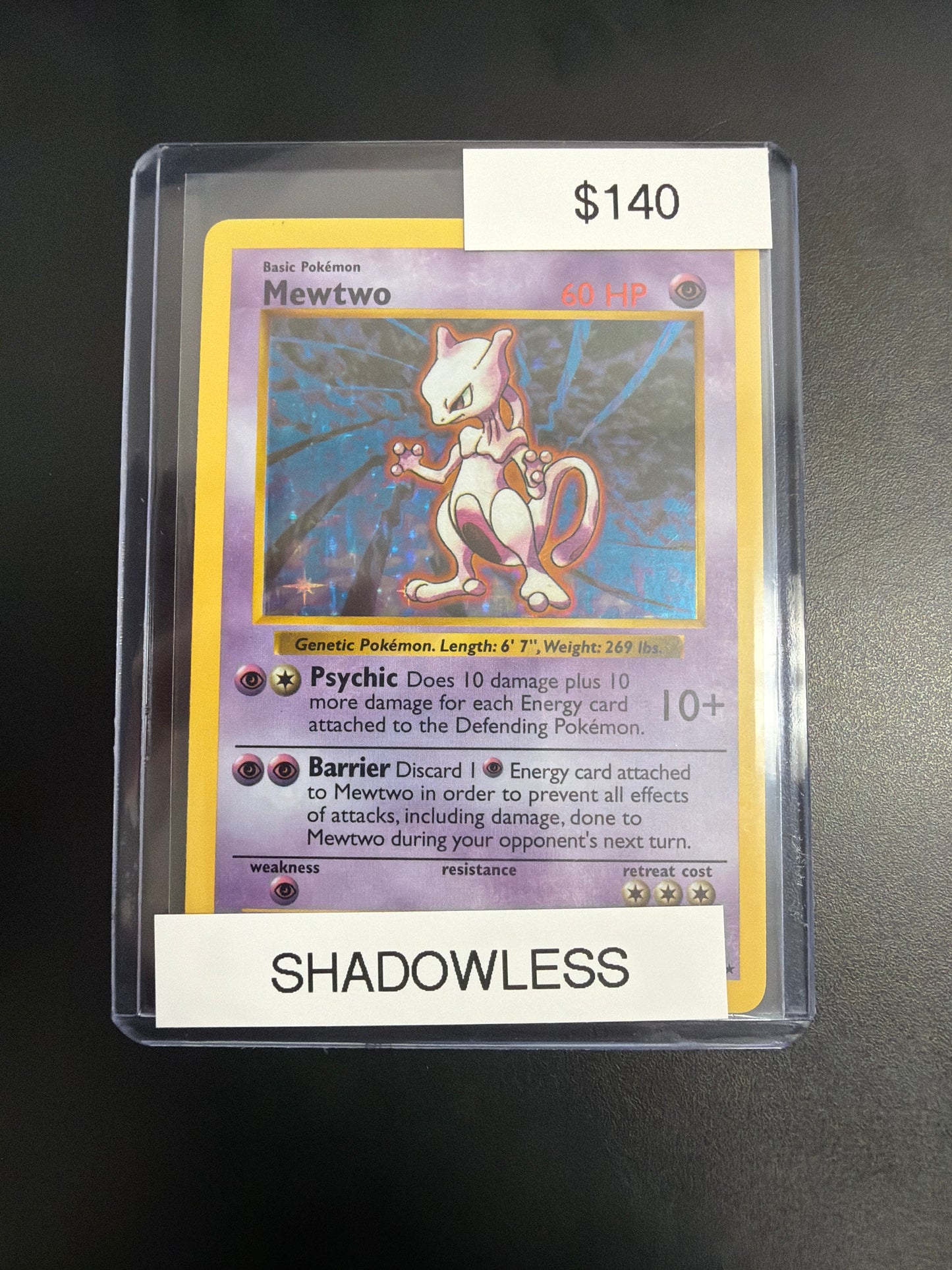Pokemon Base Set Shadowless Mewtwo #10/102