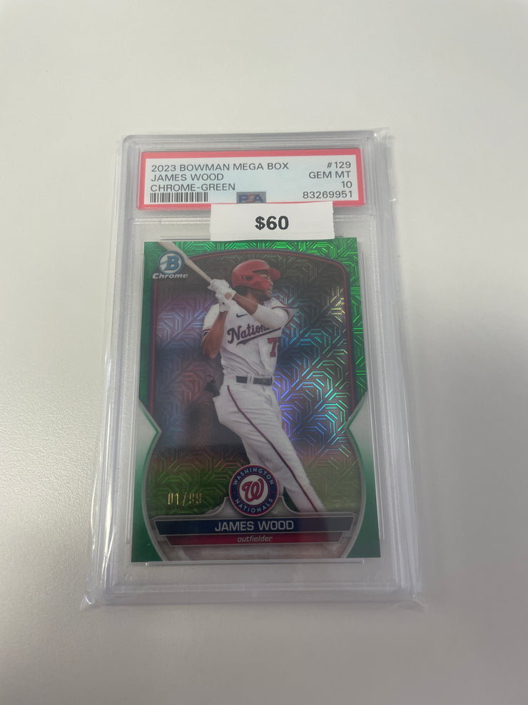 2023 Bowman Mega James Wood Green Ref /99 