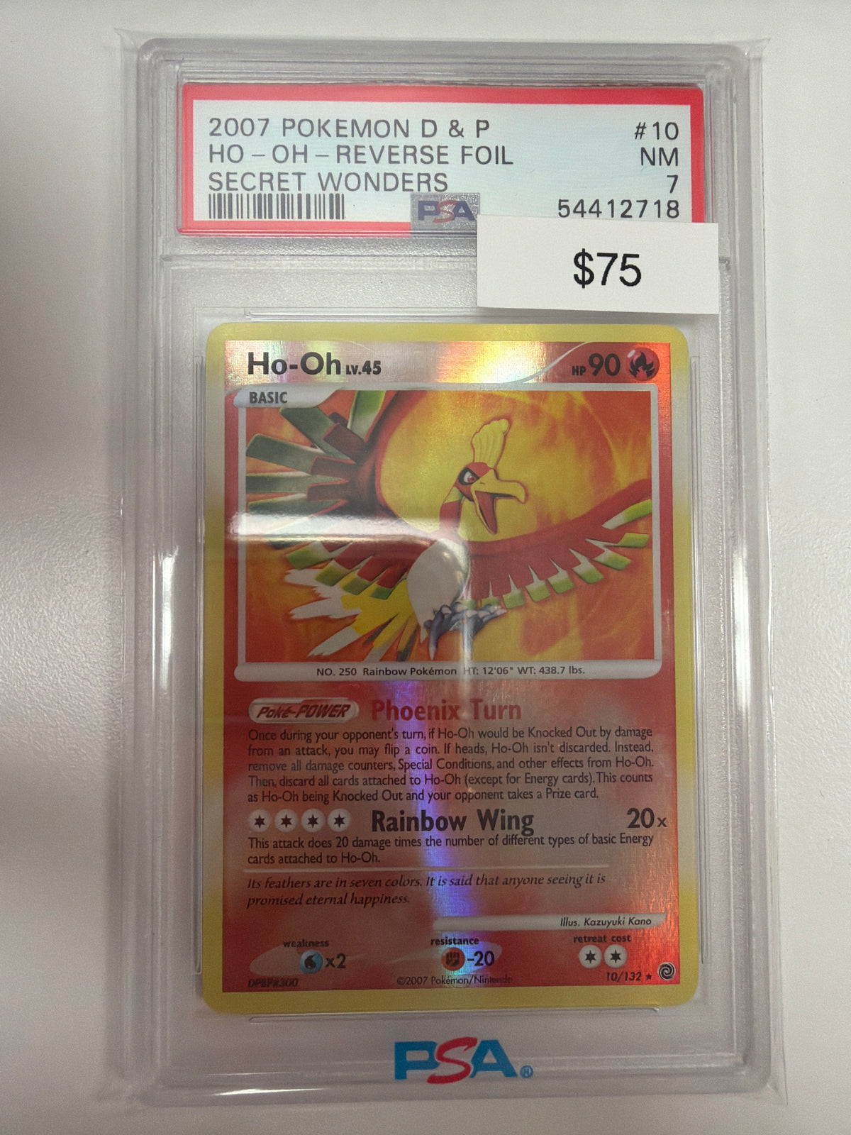 Pokemon Ho-Oh 10/132 PSA 7