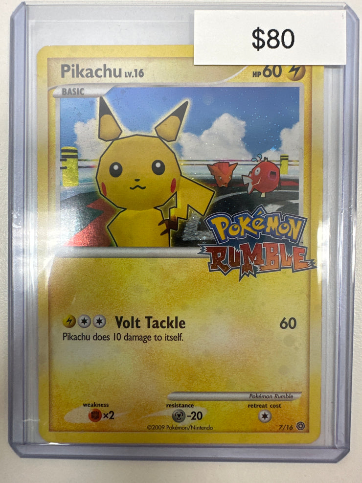 Pokemon Rumble Stamped Pikachu Holo 7/16