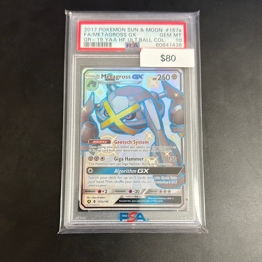 2017 Pokmeon Sun & Moon Metgross GX PSA 10