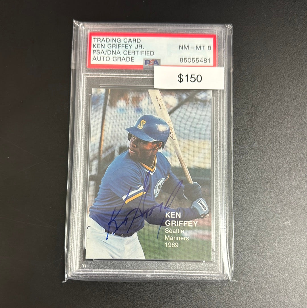 1989 Topps Ken Griffey Jr. Autograph PSA 8
