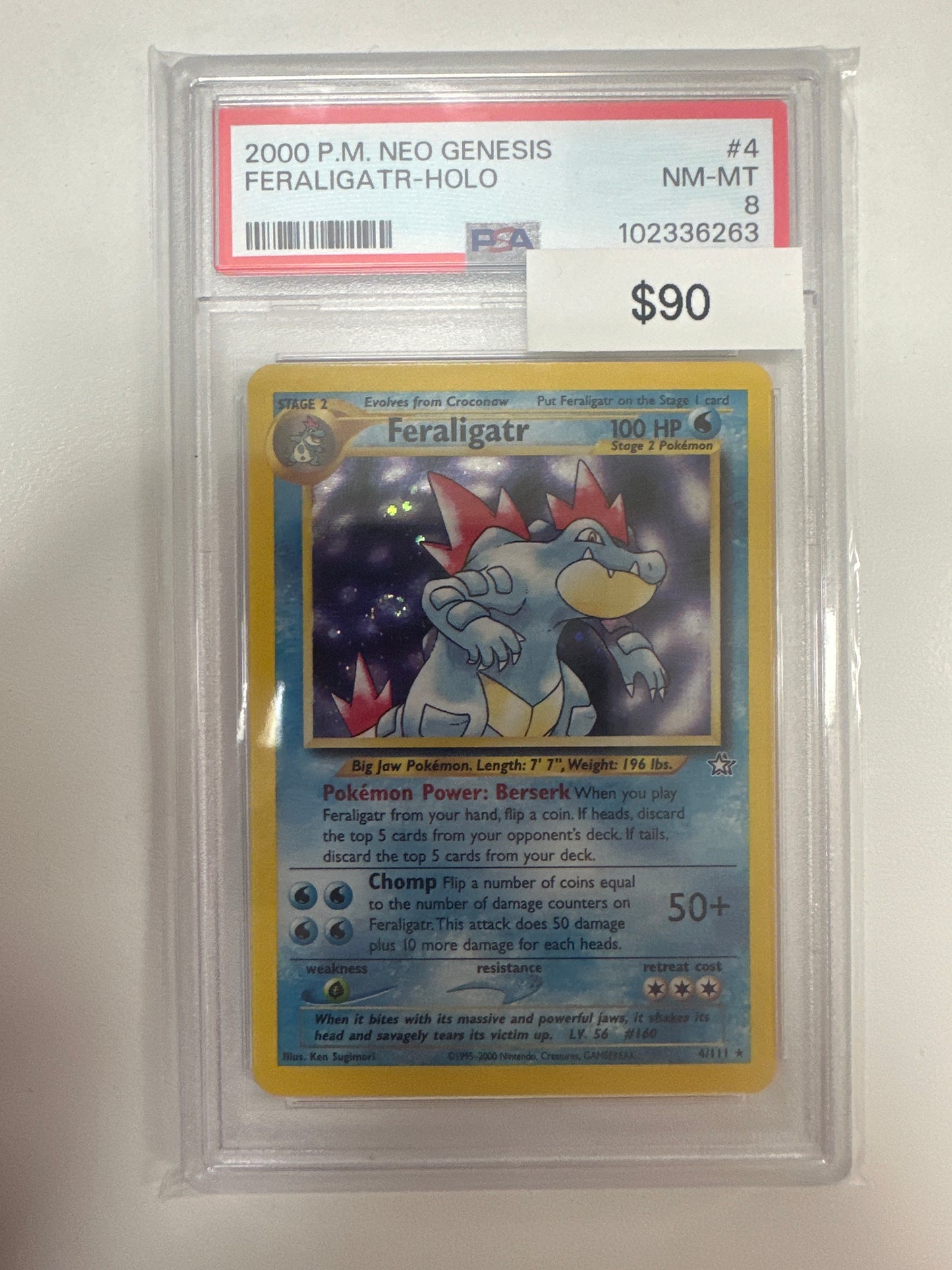 Pokemon Feraligatr 4/111 PSA 8