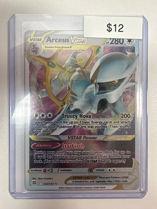 Pokemon Arceus Vstar Metal Card 123/172