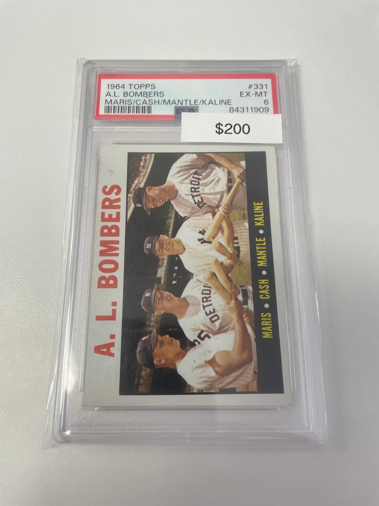 1964 Topps Maris/Cash/Mantle/Kaline 