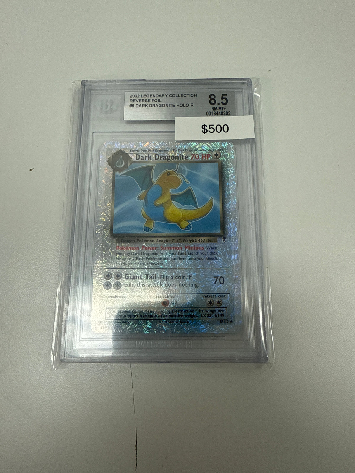 Pokemon Legendary Collection Dragonite Reverse Holo #5/110 BGS 8.5
