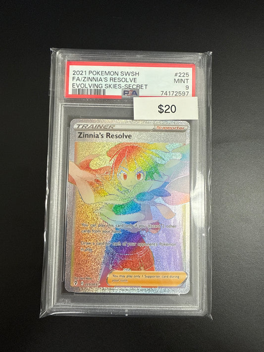 Pokémon Zinnia Resolve Secret PSA 9