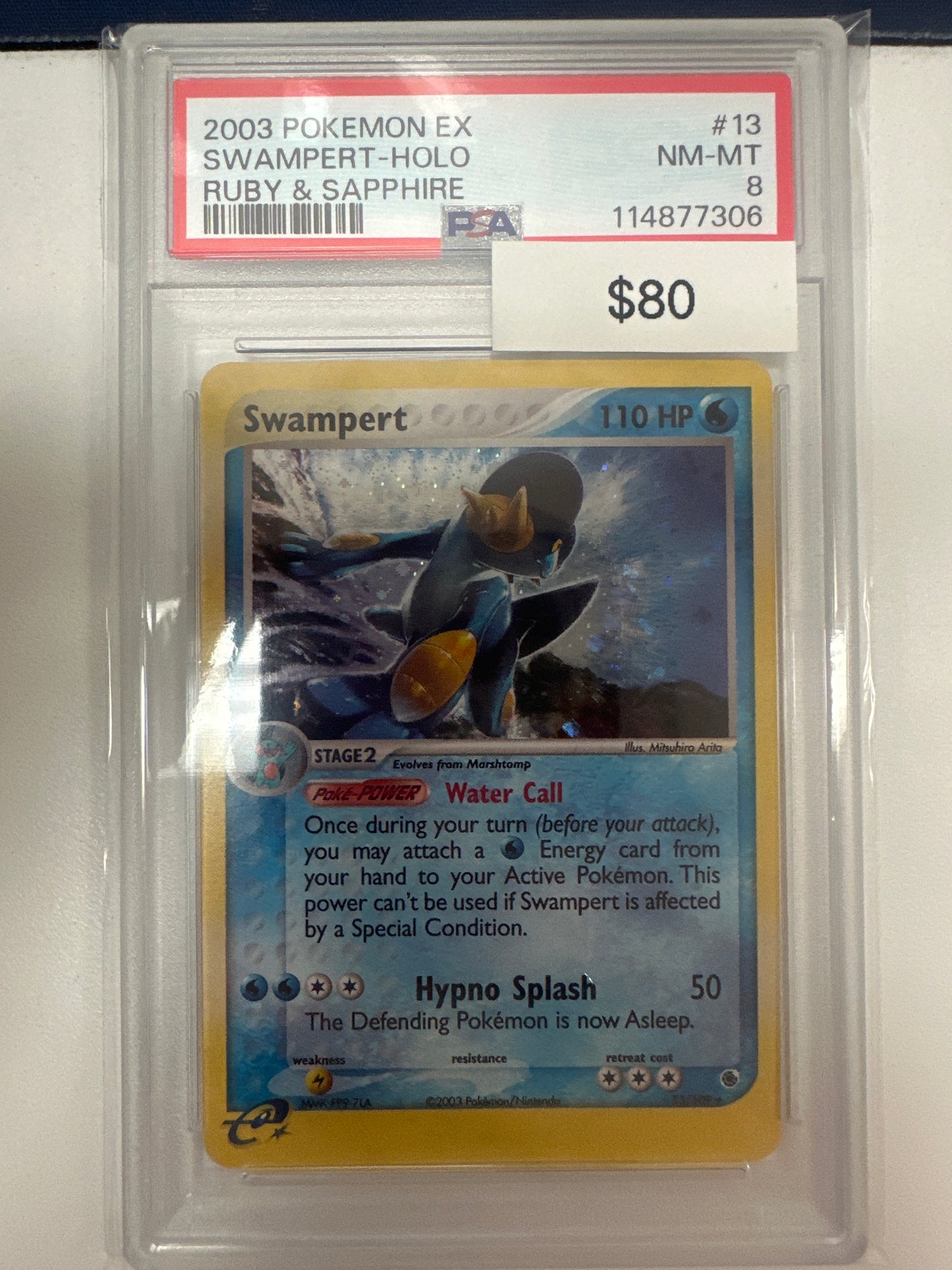 Pokemon Swampert 13/109 PSA 8