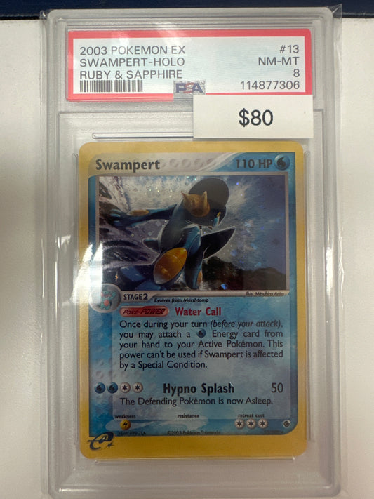 Pokemon Swampert 13/109 PSA 8