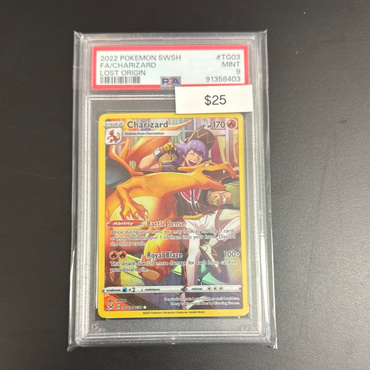 Pokémon Lost Origin Charizard #TG03 PSA 9