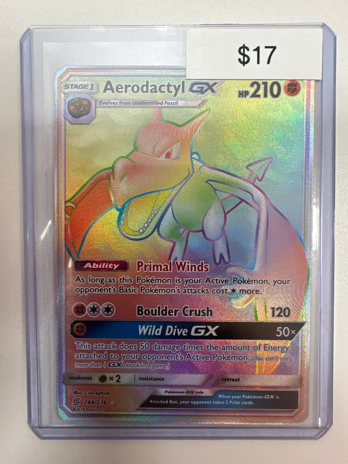 Pokemon Aerodactyl GX 244/236