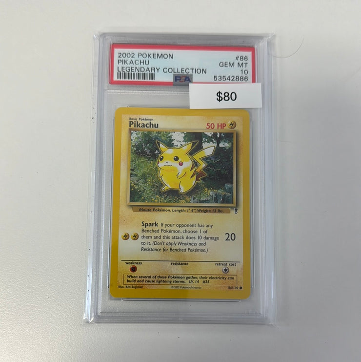 2002 Pokémon Pikachu Legendary Collection 86 PSA 10