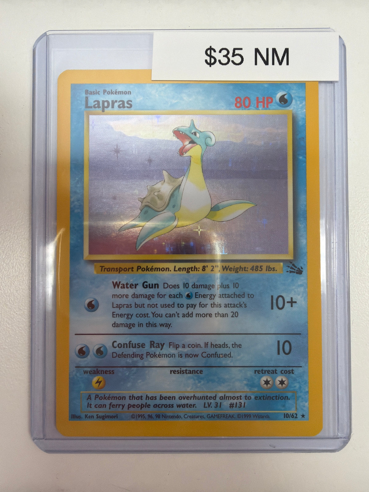 Pokemon Lapras Fossil 10/62