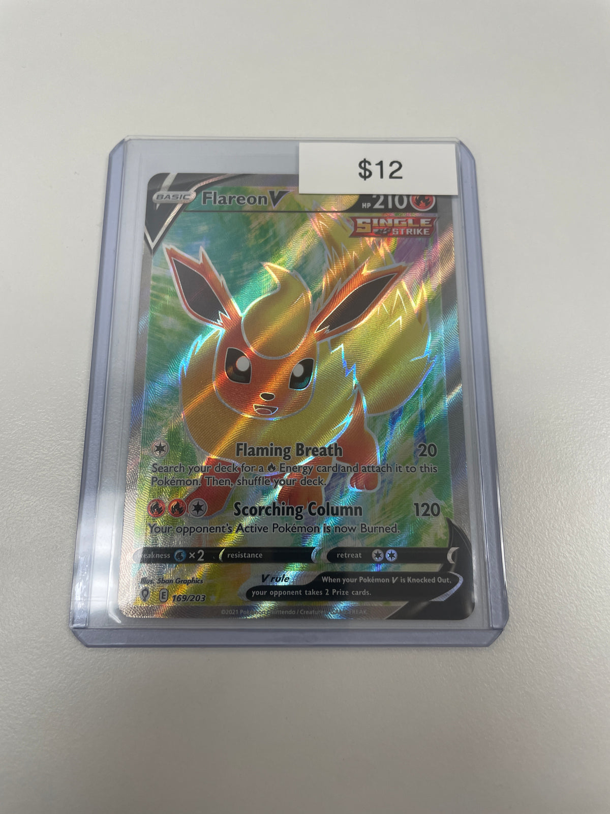 Pokemon Flareon V Full Art #189/203