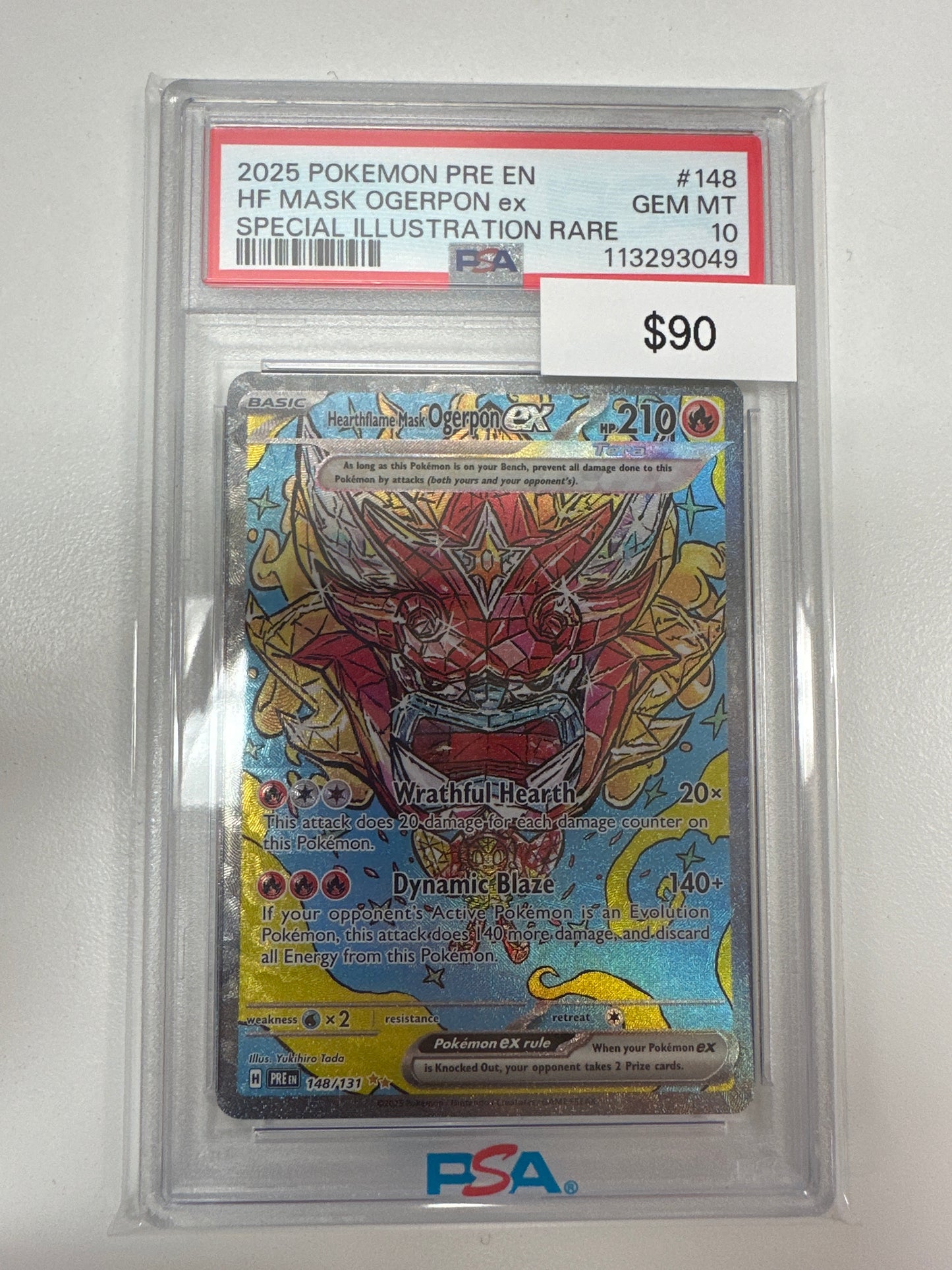 Pokemon Ogerpon ex 148/131 PSA 10