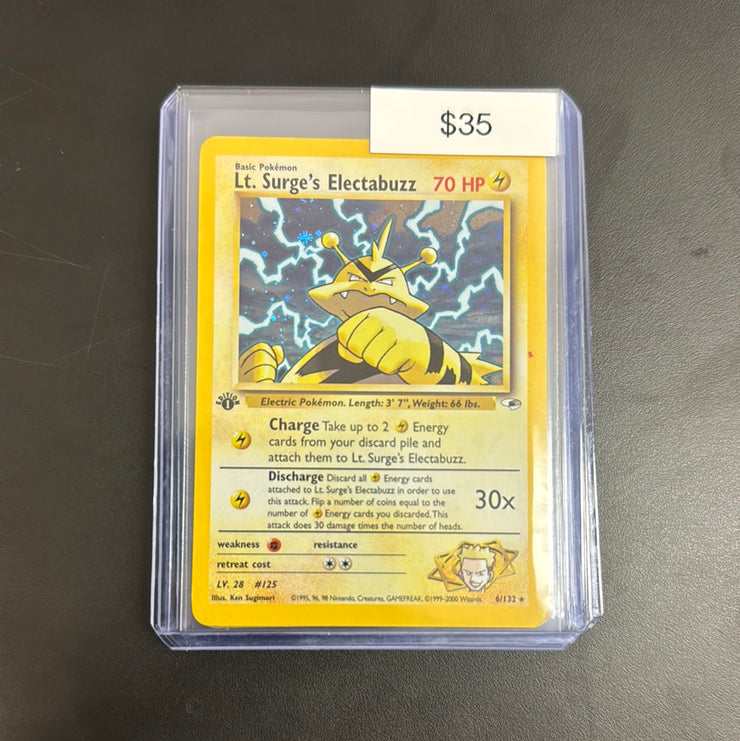 Pokémon LT. Surges ELECTABUZZ Holo 1st Ed. 6/132