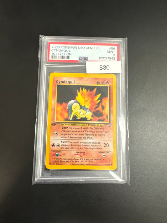 Pokémon Neo Genesis Cyndaquil 56 PSA 9