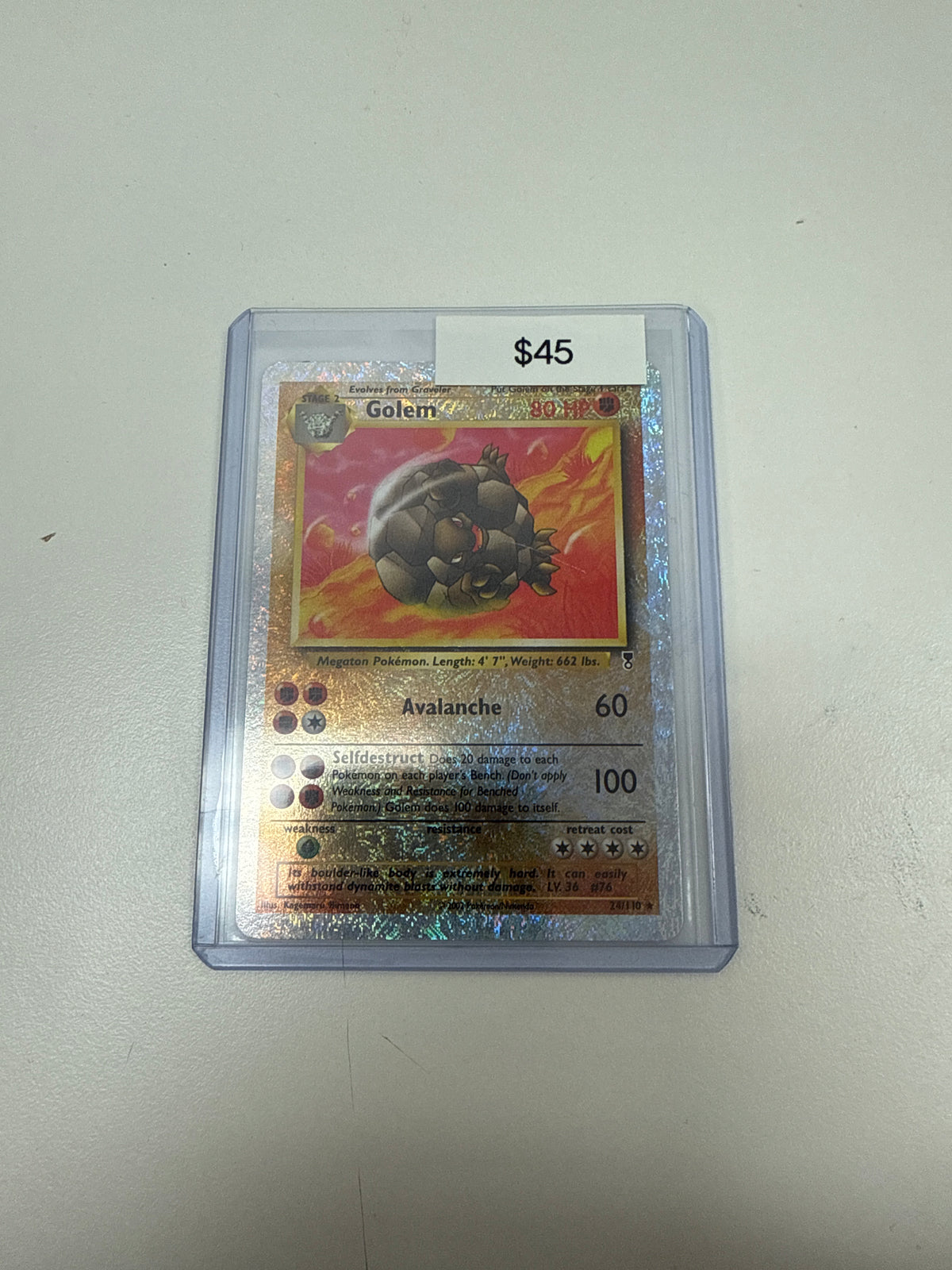 Pokemon Golem Reverse Holo #24/110