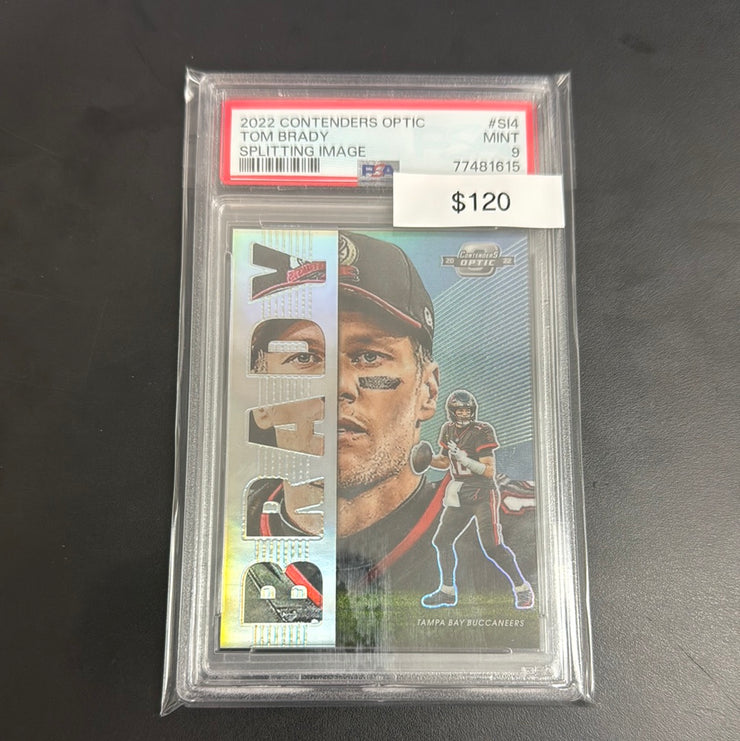 2022 Contenders Optic Tom Brady Splitting Image PSA 9