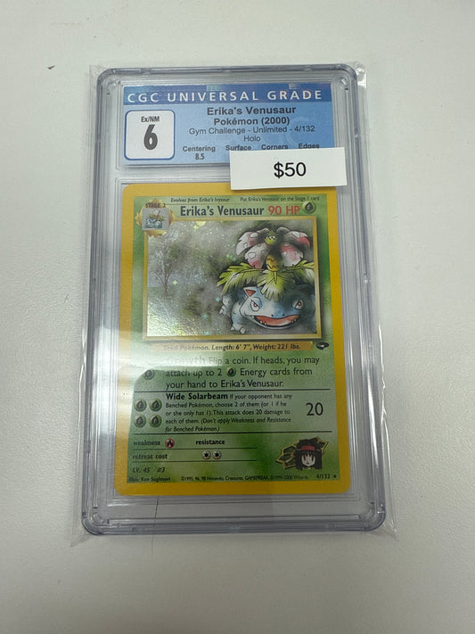 Pokemon Erika’s Venusaur Holo #4/132 CGC 6