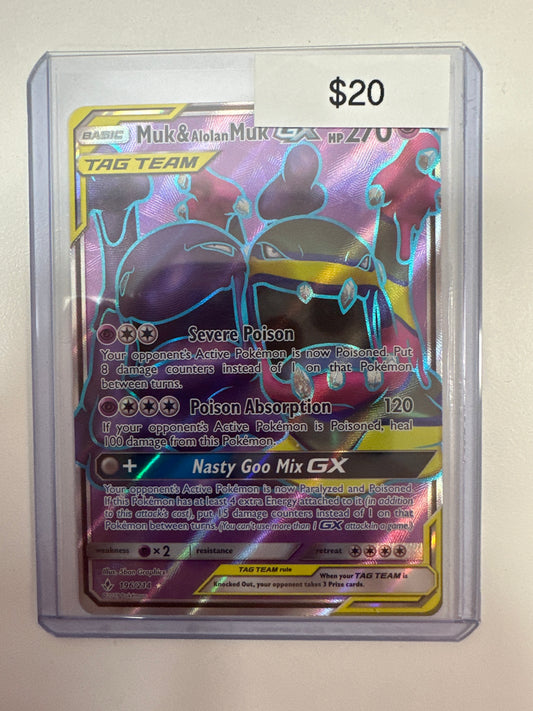 Pokemon Muk & Alolan Muk GX 196/214