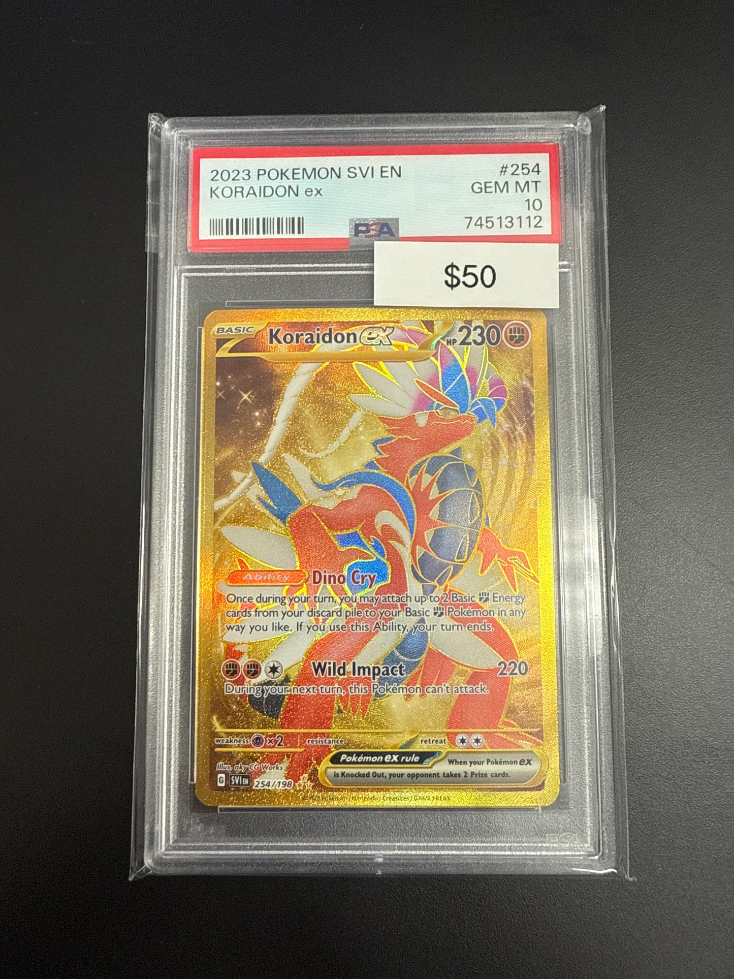 Pokémon KORAIDON EX PSA 10