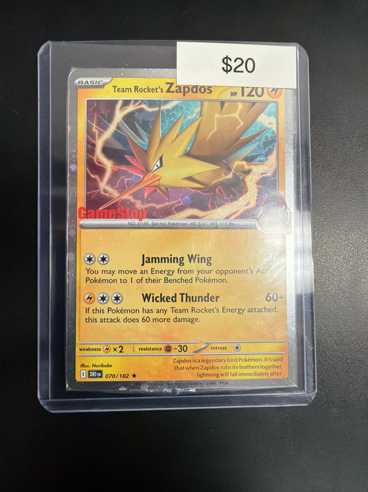Pokemon Team Rocket Gamestop Zapdos Stamped Sealed