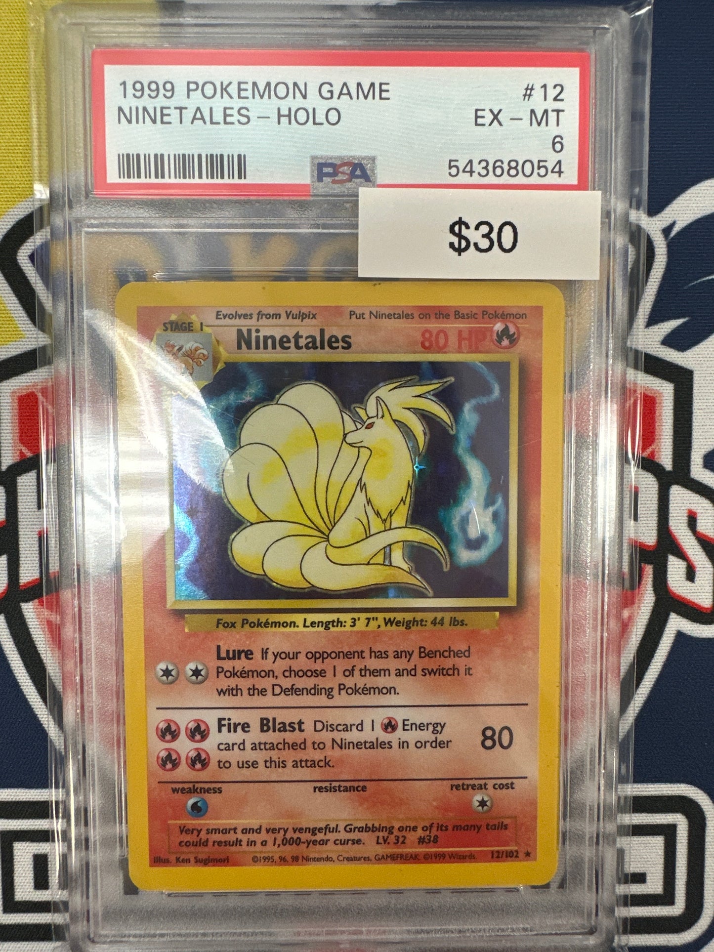 Pokemon Ninetales 12/102 Holo PSA 6
