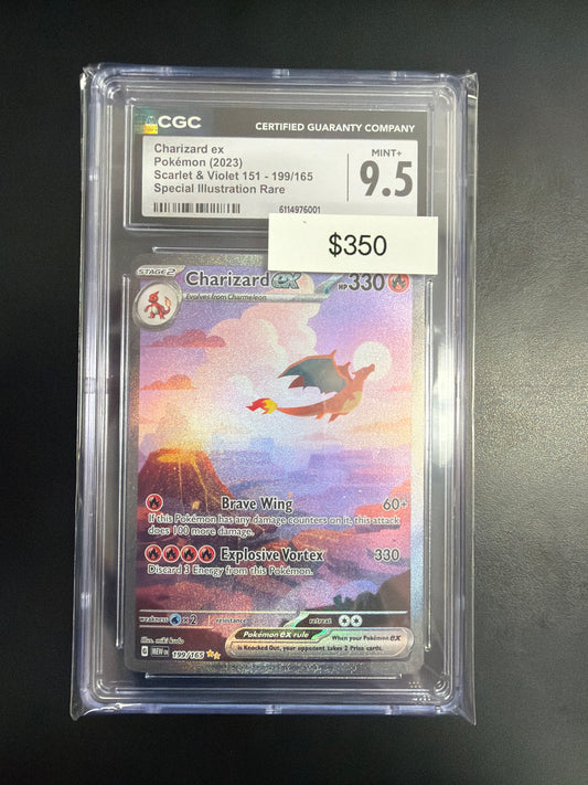 Pokemon 151 Charizard EX #199/165 CGC 9.5