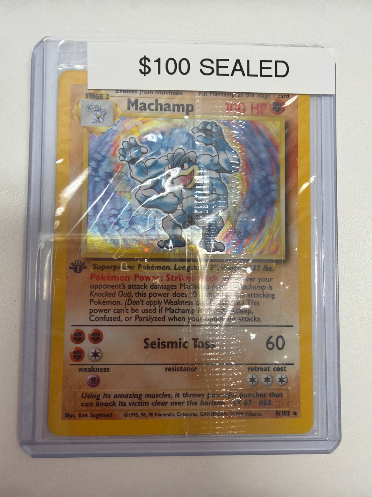 Pokemon Machamp Base Set 1st Edition Sealed 8/102