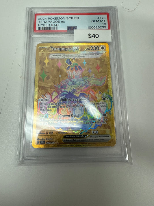 Pokemon Terapagos Ex #174/142 PSA 10