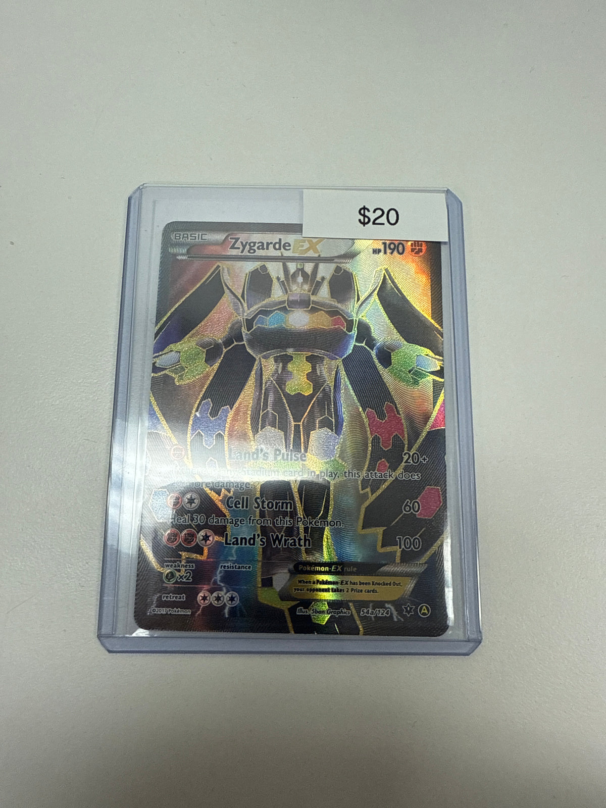 Pokemon Zygarde Ex #54a/124