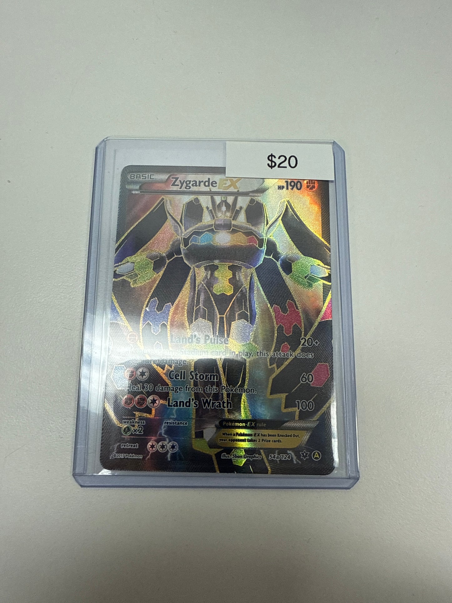 Pokemon Zygarde Ex #54a/124