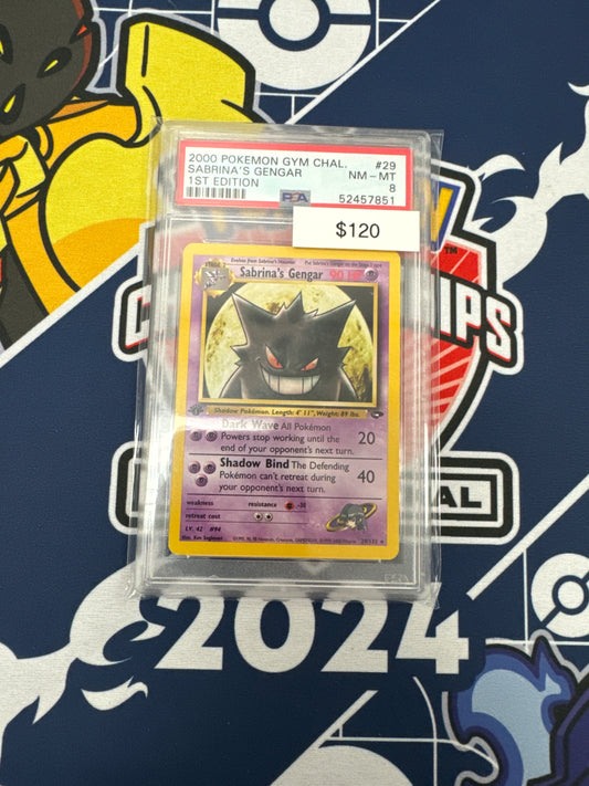 2000 Pokémon Gym Challenge Sabrina Gengar #29 PSA 8