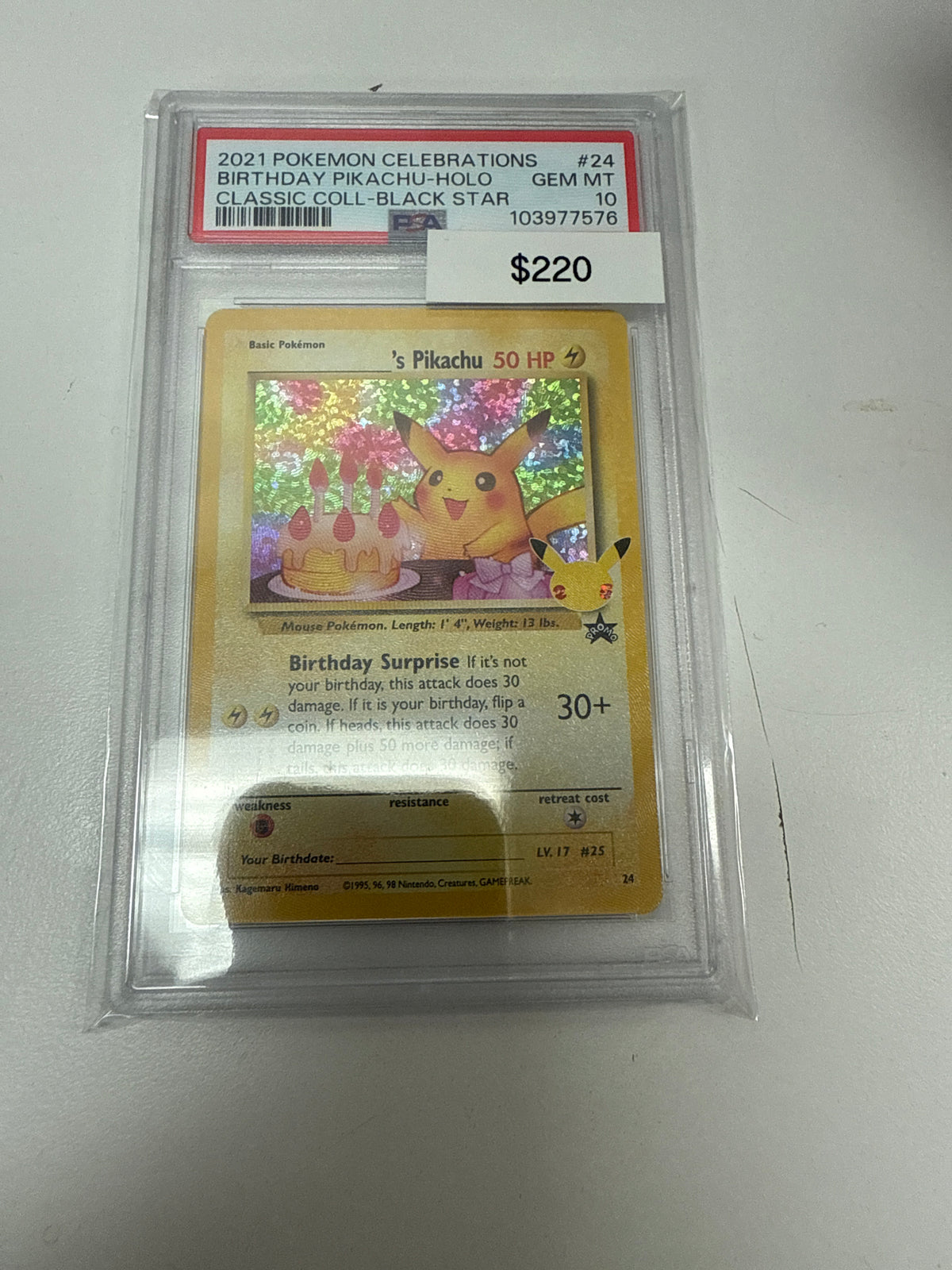 Pokemon Celebrations Pikachu #24 PSA 10