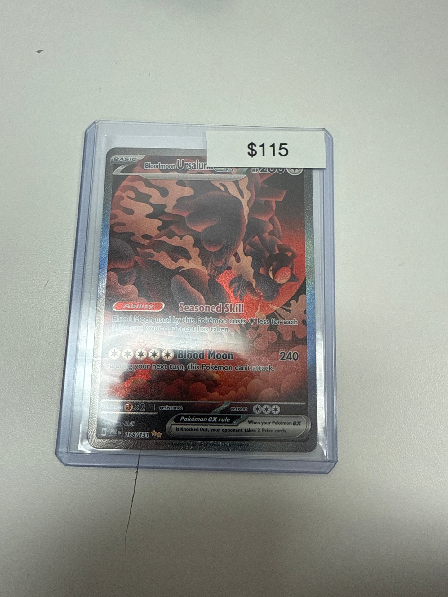 Pokémon Bloodmoon Ursaluna EX 168/131