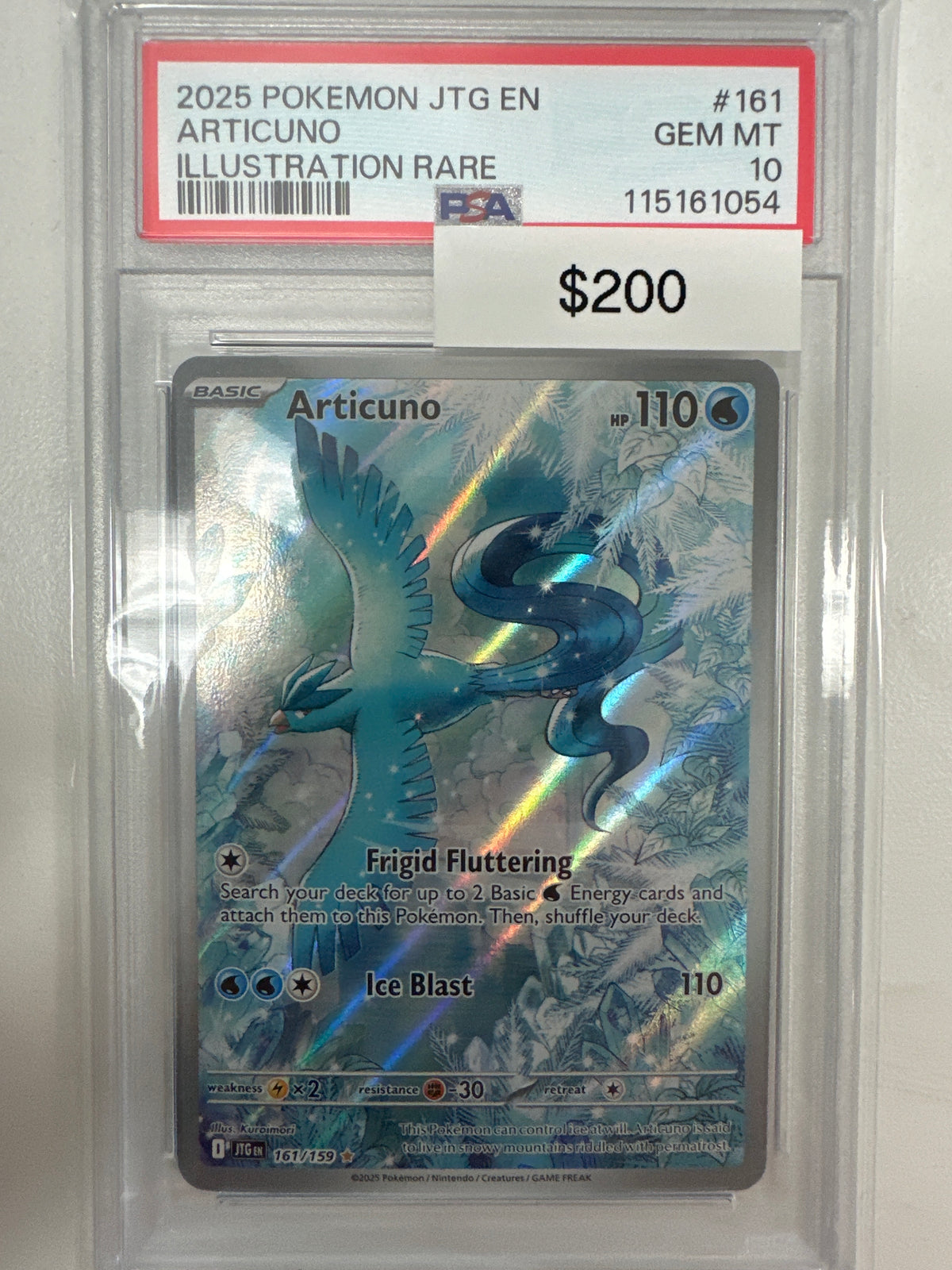 Pokemon Articuno Illustration Rare 161/159 PSA 10 Grail Collectibles AZ Pokemon Articuno Illustration Rare 161/159 PSA 10 Grail Collectibles AZ