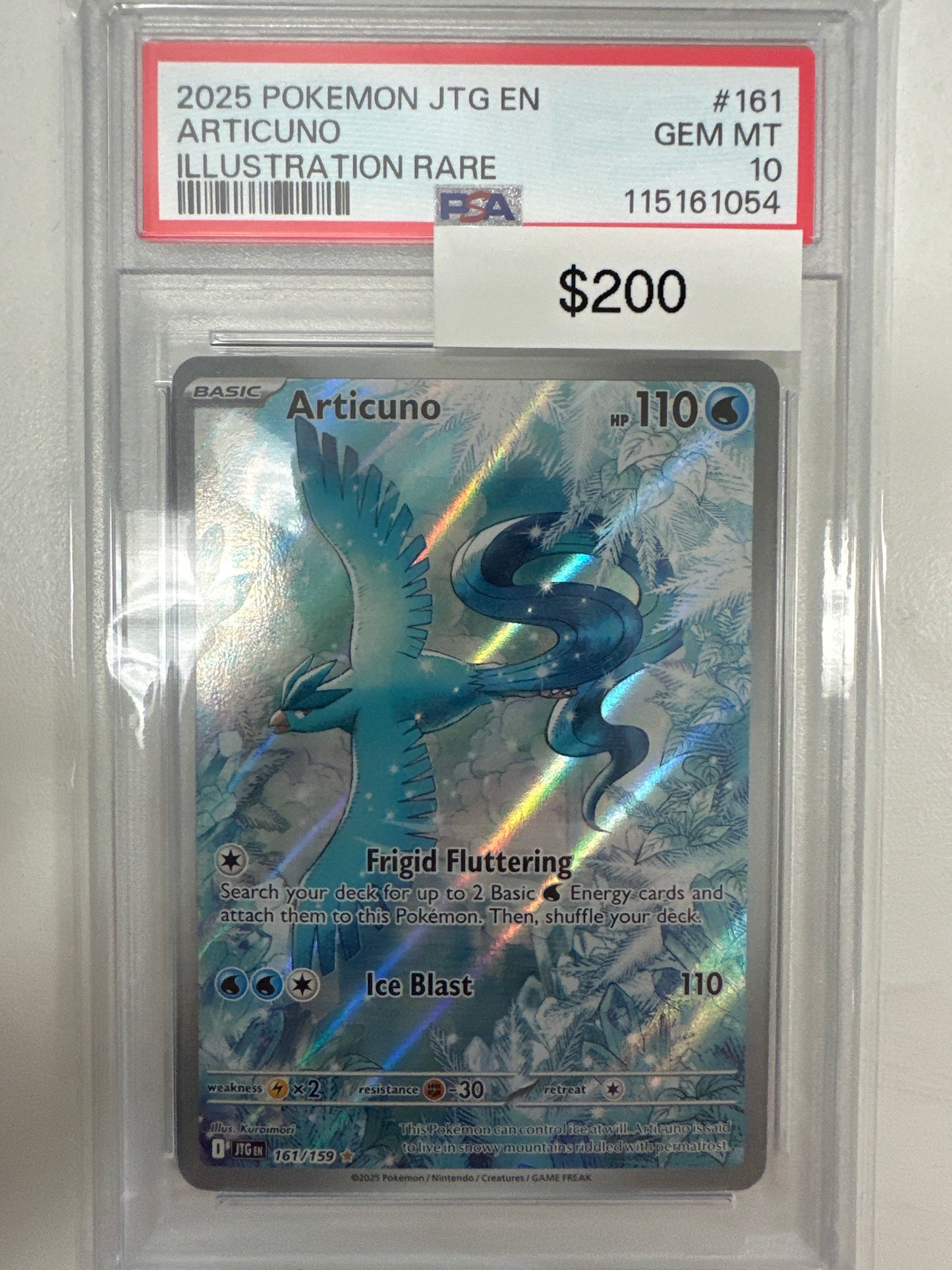 Pokemon Articuno Illustration Rare 161/159 PSA 10 Grail Collectibles AZ Pokemon Articuno Illustration Rare 161/159 PSA 10 Grail Collectibles AZ