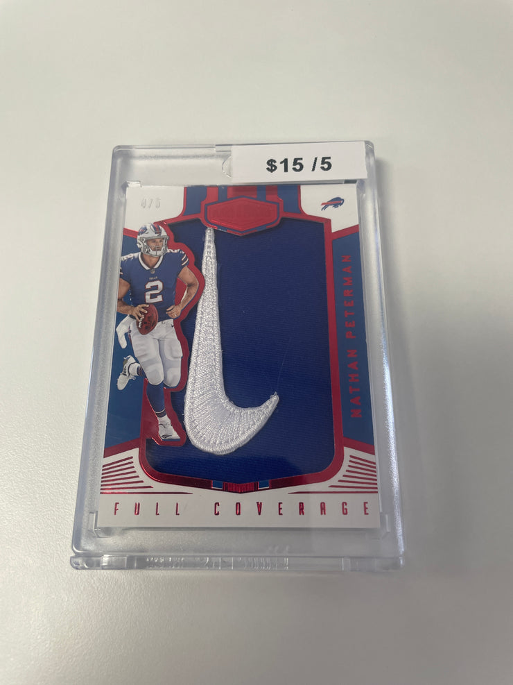 2017 Plates and Patches Nathan Peterman Nike Swoosh /5 