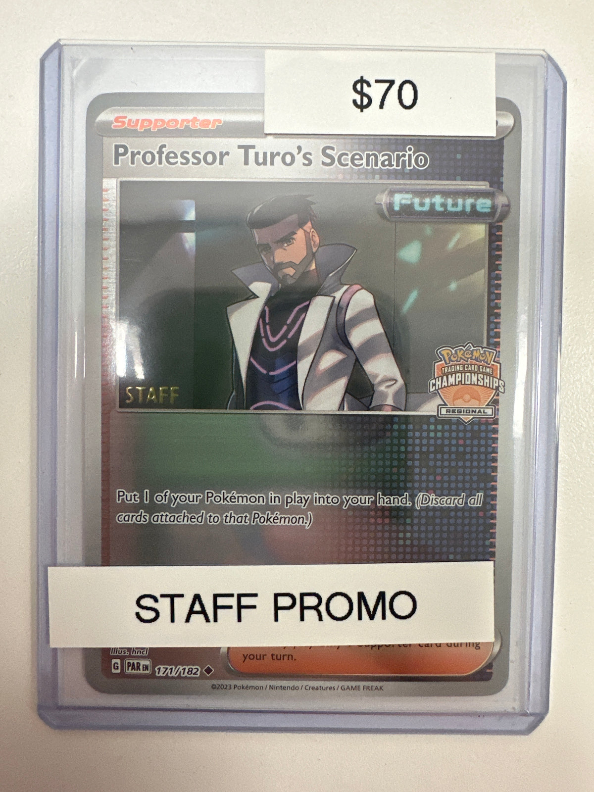 Pokemon Professor Turo’s Scenario Staff Regional Promo 171/182