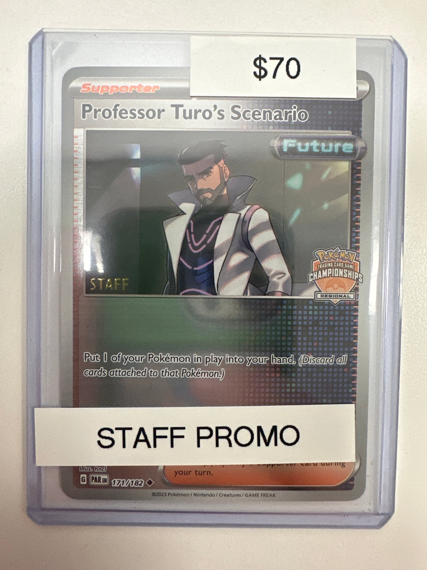 Pokemon Professor Turo’s Scenario Staff Regional Promo 171/182