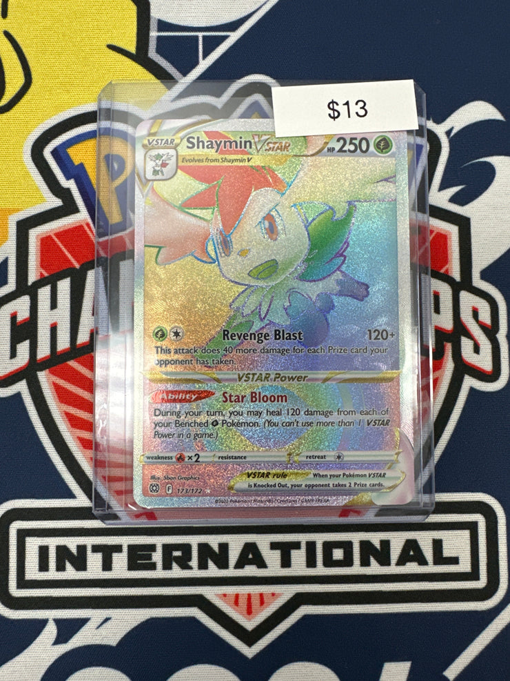 Pokemon Brilliant Stars Shaymin Vstar Hyper Rare 173/172