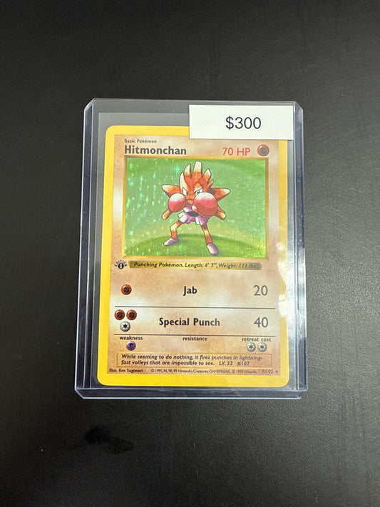 Pokémon Hitmonchan Shadowless 2/102 1st Ed.