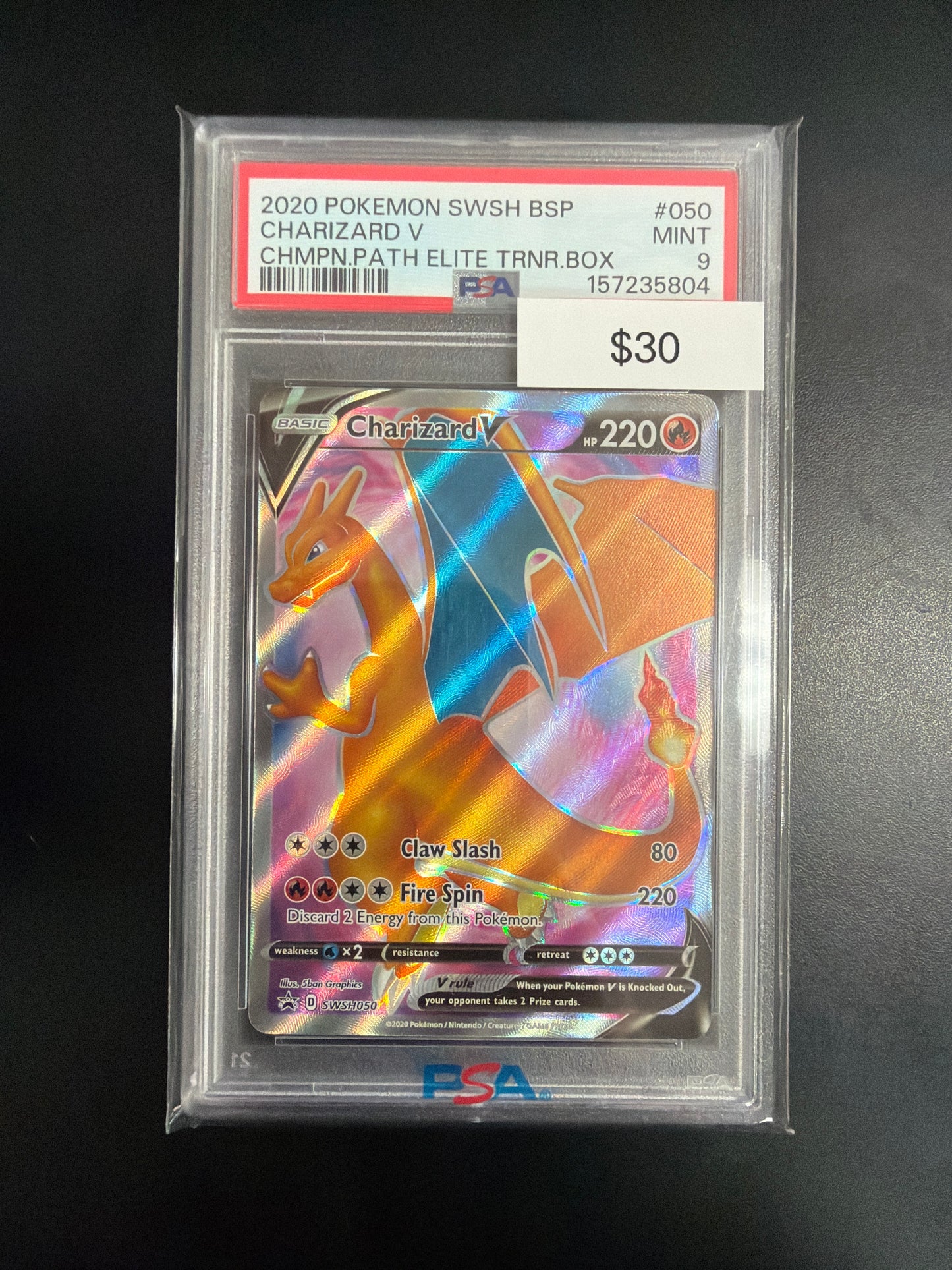Pokemon Charizard V #SWSH050 PSA 9