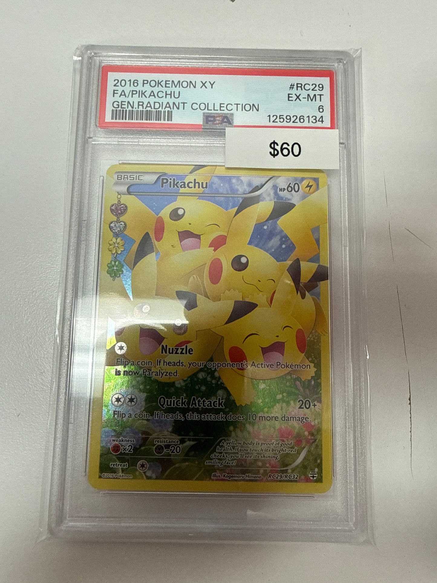 Pokemon Pikachu Radiant Collection #rc29/rc32 PSA 6